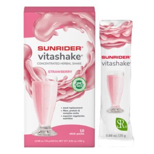 SunRider VitaShake Strawberry 10pk 25g/bag- Stick pack format